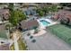 Aerial view showcasing community amenities including tennis and playground at 3141 Britannia Blvd # D, Kissimmee, FL 34747