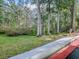 View of the backyard with mature trees at 32314 Oak Park Dr, Leesburg, FL 34748