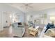 Light and airy living room with tiled floors and a view of the front door at 17640 Se 81St Timberwood Ter, The Villages, FL 32162