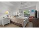 Guest bedroom with window and TV at 2243 Montbrook Pl, The Villages, FL 32162