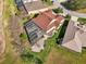 Aerial view of a house with a screened patio at 2876 Manor Downs, The Villages, FL 32162