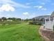 Spacious backyard with pool, screened enclosure, and tranquil water views at 5126 County Road 125, Wildwood, FL 34785
