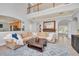 Spacious living area with a cozy sectional and high ceilings at 6607 Crestmont Glen, Windermere, FL 34786