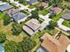 Aerial view showcasing home's location in a residential neighborhood at 9249 Ivywood St, Clermont, FL 34711