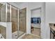 Large bathroom with a walk-in shower and separate closet at 9249 Ivywood St, Clermont, FL 34711