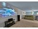 Home theater with projector, screen and surround sound at 9249 Ivywood St, Clermont, FL 34711
