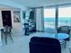 Living room with ocean view and comfortable seating at 2625 S Atlantic Ave # 9Ne, Daytona Beach, FL 32118