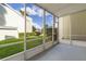 Relaxing screened patio overlooking a lush green backyard at 600 Bahia Cir # A, Ocala, FL 34472