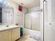 Bathroom with sink, vanity, and shower/tub combo at 4704 Walden Cir # 21, Orlando, FL 32811