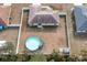 An aerial view of a house and backyard, featuring a large above-ground pool at 15761 Sw 23Rd Avenue Rd, Ocala, FL 34473