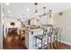 Spacious kitchen with island, hardwood floors, and stainless steel appliances at 20690 Sw 36Th St, Dunnellon, FL 34431