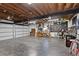 Spacious two-car garage with ample storage and workshop area at 350 E Park Ave, Lake Wales, FL 33853