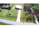 Aerial view showing ranch-style home and expansive lot at 117 Lake Caloosa Lndg, Frostproof, FL 33843