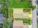 Aerial view of single-Gathering house and yard at 341 Lake Suzanne Dr, Lake Wales, FL 33859