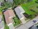 Aerial view of single-Gathering house and yard at 341 Lake Suzanne Dr, Lake Wales, FL 33859