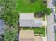 Aerial view of single-Gathering house and yard at 341 Lake Suzanne Dr, Lake Wales, FL 33859