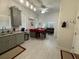 Modern kitchen with an island and stainless steel appliances at 336 Motorcoach S Dr, Polk City, FL 33868