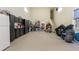 Oversized garage with extra storage and workshop area at 360 Motorcoach S Dr, Polk City, FL 33868