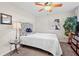 Cozy bedroom with a full-size bed and stylish decor at 274 Paradise Island Dr, Haines City, FL 33844