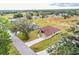 Aerial view showcasing the house and neighborhood at 3671 E Gaskins Rd, Bartow, FL 33830