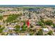 Aerial view showcasing a home's location in a residential neighborhood at 724 Hillside Ave, Lake Wales, FL 33853