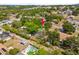 Aerial view showcasing home's location and neighborhood at 724 Hillside Ave, Lake Wales, FL 33853