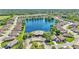 Aerial view of Lake James community with lake and homes at 8288 Lake James Dr, Lakeland, FL 33810