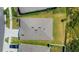 An aerial shot of a single-Gathering home with a large backyard at 5600 Siltstone St, Lakeland, FL 33811