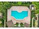 Overhead view of kidney shaped community pool at 519 Sandstone St, Lakeland, FL 33809