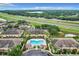 Aerial view of townhomes and community pool at 519 Sandstone St, Lakeland, FL 33809