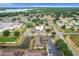 Aerial view of townhomes, pool, and surrounding area at 519 Sandstone St, Lakeland, FL 33809