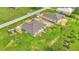 Aerial view of two new homes under construction on a shared lot at 840 Voight N Ave, Fort Meade, FL 33841