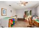 Home office with a desk, chair, and room divider at 152 Audubon Ct, Winter Haven, FL 33884