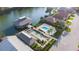 Community pool, shuffleboard, and lakefront at 727 Martinique Cir, Lakeland, FL 33803