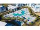 Large community pool with lounge chairs and plenty of space at 7770 Sandy Ridge Dr # 115, Reunion, FL 34747