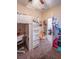 bedroom with a bunk bed, desk, and ample storage at 4722 Harts Brook Ln, Mulberry, FL 33860