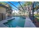 Relaxing screened pool area with patio furniture at 141 Minniehaha Cir, Haines City, FL 33844