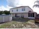 Large backyard with above ground pool, patio, and fenced yard at 600 Sunway Ln, Winter Haven, FL 33880