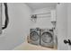 Convenient laundry room with LG washer and dryer, and hanging rod at 5335 Clay Dr, Lakeland, FL 33813