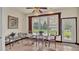 Charming breakfast nook with water views and ample natural light at 7884 N Lake Buffum Shores Rd, Fort Meade, FL 33841