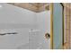 Shower stall with glass enclosure and tiled walls at 7884 N Lake Buffum Shores Rd, Fort Meade, FL 33841