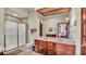 Bathroom with double vanity and walk-in shower at 7884 N Lake Buffum Shores Rd, Fort Meade, FL 33841