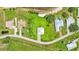 Bird's eye view of waterfront homes and landscape at 7884 N Lake Buffum Shores Rd, Fort Meade, FL 33841