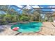 Large screened-in pool and patio at 3904 Cheverly E Dr, Lakeland, FL 33813