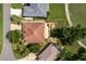 Bird's eye view of house and surrounding lot at 6803 Hermitage Dr, Lakeland, FL 33810