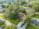 Aerial view of a house nestled amongst lush trees at 1323 Hammock Shade Dr, Lakeland, FL 33809