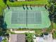 Aerial view of a community paddle tennis court at 665 Lake Clark Pl, Lakeland, FL 33813