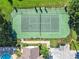 Aerial view of a community paddle tennis court at 665 Lake Clark Pl, Lakeland, FL 33813