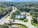 Community pool, tennis court, and clubhouse create a resort-like atmosphere at 665 Lake Clark Pl, Lakeland, FL 33813