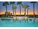 Sparkling community pool with a tranquil water feature at 4538 Grandview Glen Dr, Auburndale, FL 33823